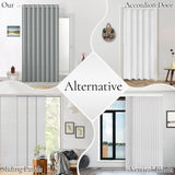 Cortinas Hmyi con aspecto plisado magnético, 100 % opacas, 150 x 20 cm (ancho x largo)