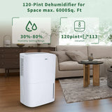 Uhome UDZ1-120P Deshumidificador 120 Pintas para 6000 ft² – 380W  | 120V