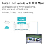 Adaptador Ethernet Powerline Tp-link Av1000 De Puerto Gigabit