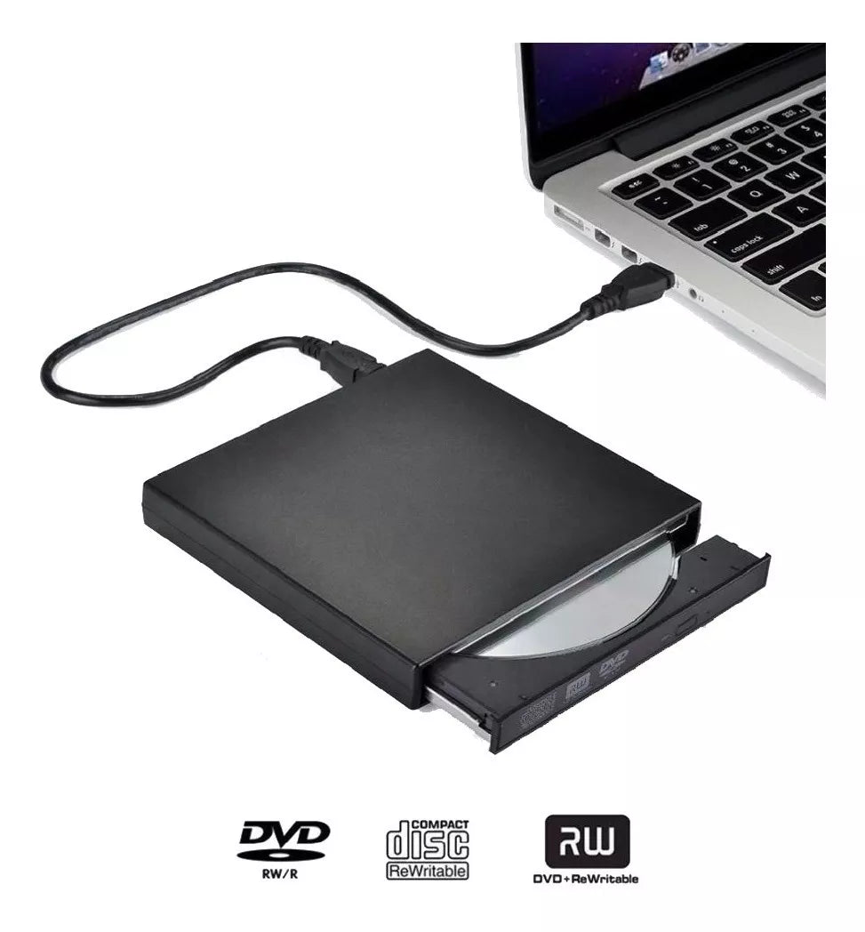 Grabador Dvd Y Cd Lector Externo Usb 2.0 Windows Y Mac