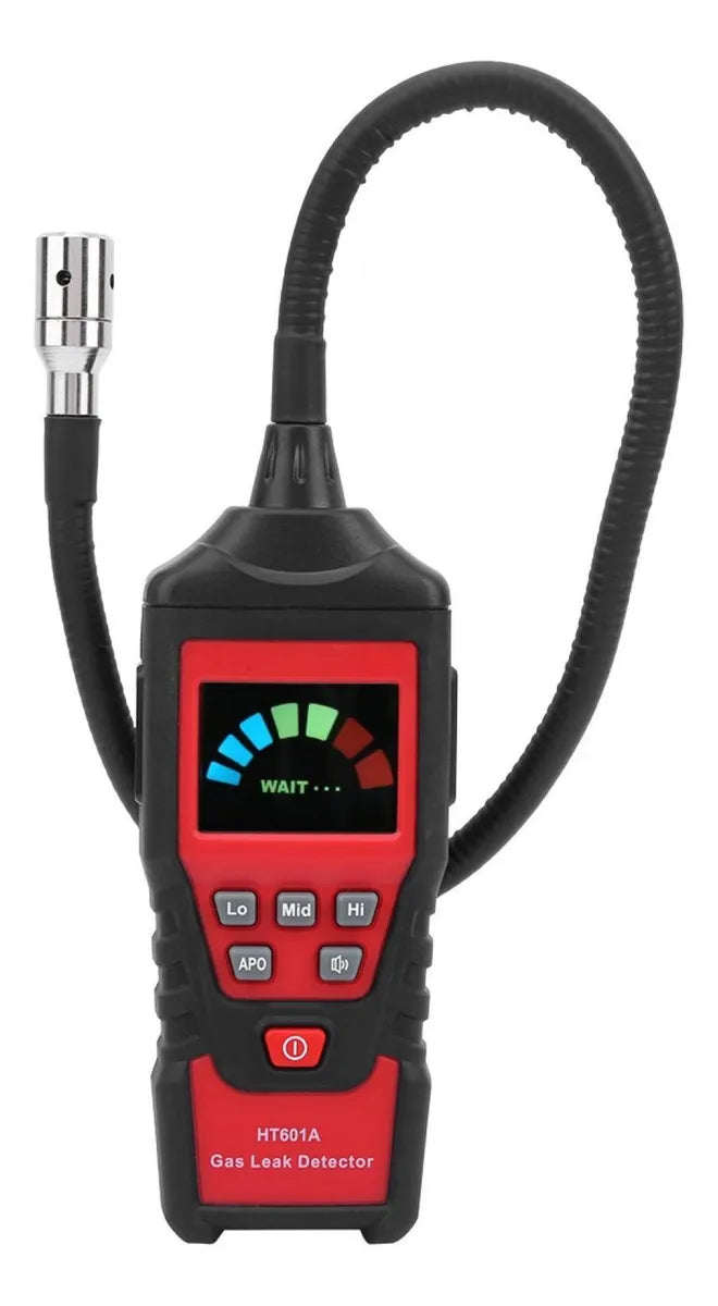 Detector Portátil de Fugas de Gas Combustible HT601A con Sonda Flexible y Alarma LED