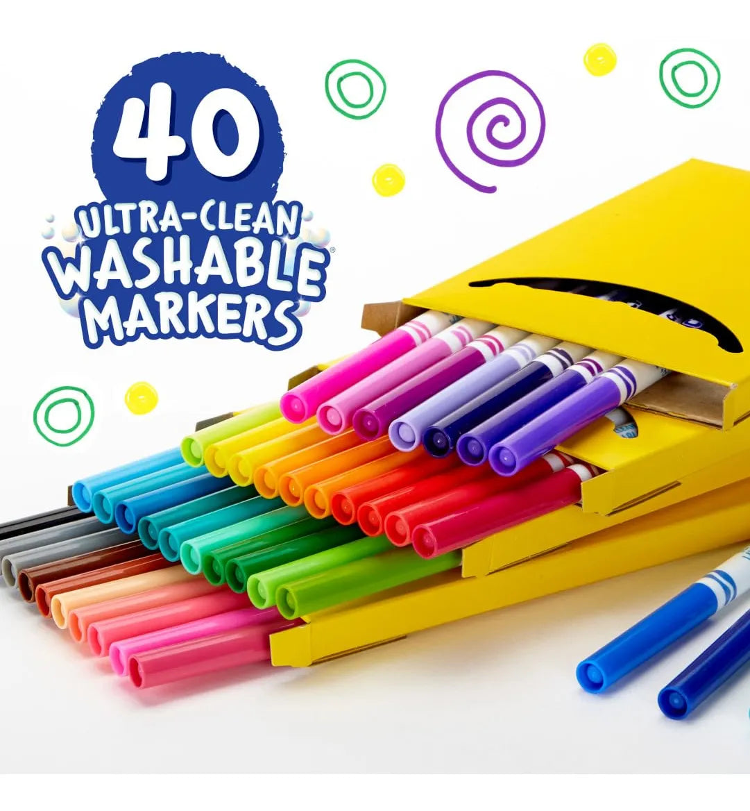 Marcadores De Líneas Finas Lavables Crayola Ultra Clean