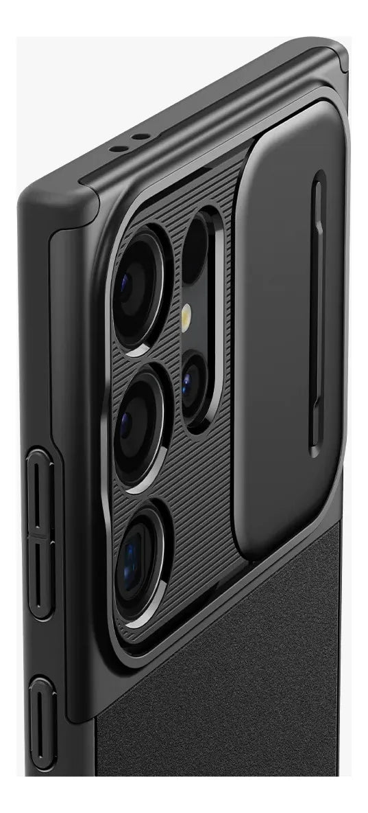 Funda Para Samsung S24 Ultra Spigen Optik Armor Híbrida Color Negro Liso