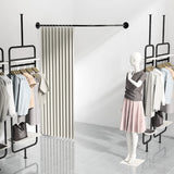 Cortina Ducha Tela Impermeable Barra Telescópica