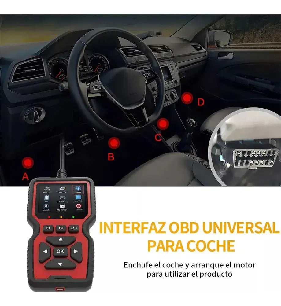 Escáner Automotriz OBD2 V519 Multimarcas con Pantalla LCD