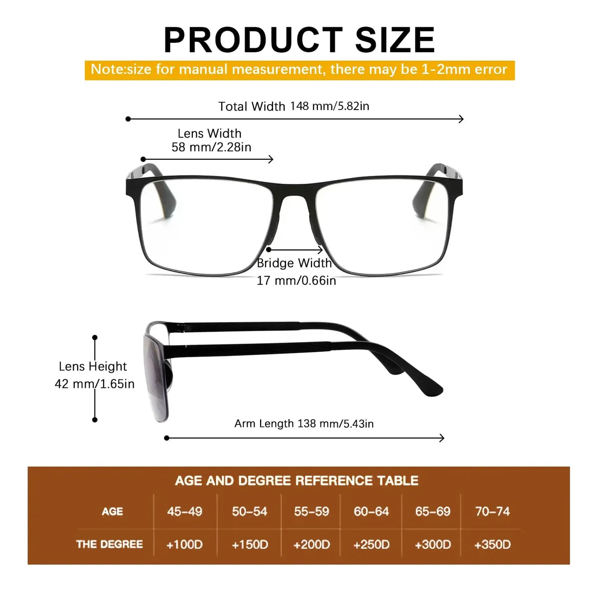 Gafas de Lectura Multifocales Fotocromáticas +2.00 UXAOSVME