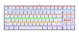 Teclado Gamer Redragon Kumara K552 Rainbow Blanco Red Esp Español Latinoamérica