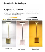 Lámpara De Mesa Recargable / lámpara Inalámbrica Color Oro
