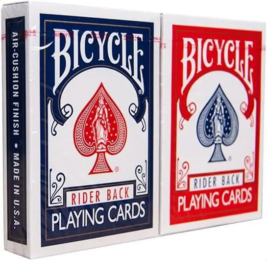 Juego de Cartas Bicycle Rider Back Doble Mazo | Rojo y Azul | Naipes Originales Poker Standard
