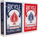 Juego de Cartas Bicycle Rider Back Doble Mazo | Rojo y Azul | Naipes Originales Poker Standard