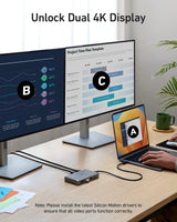 Usb-c Hub Anker 563 10-in-1 W/ Dual 4k Hdmi