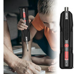Destornillador Inalámbrico+30 Puntas De Destornillador Negro