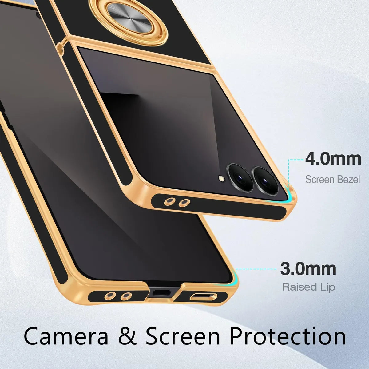 Funda Fingic para Samsung Galaxy Z Flip7 5G con Anillo Giratorio 360° – TPU Antigolpes