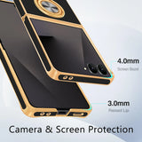 Funda Fingic para Samsung Galaxy Z Flip7 5G con Anillo Giratorio 360° – TPU Antigolpes