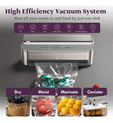 Máquina selladora al vacío Mesliese 85kpa 120w con cortador y bolsas