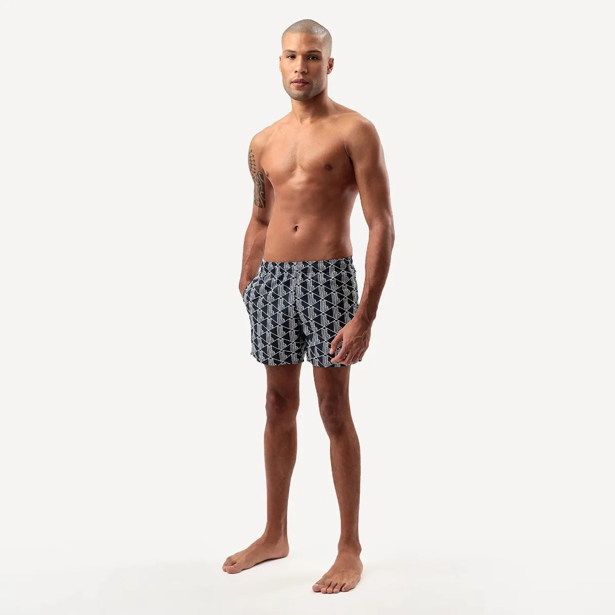 Traje De Baño Short Para Hombre Color Negro Lacoste