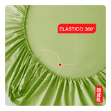 Juego De Sábana 200 Hilos Okaeri 2 Plazas - 4 Piezas