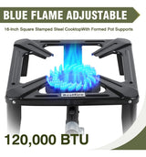 Quemador de propano Bestfire de alta presión de 120.000 Btu con manguera