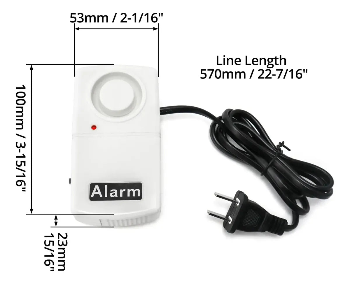 Alarma de Corte de Energía QWORK 120 dB con Indicador LED – Pack de 2