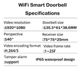 Timbre Inalámbrico Inteligente Con Cámara Wifi Impermeable