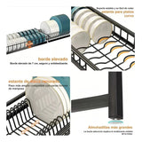 Escurridor Organizador Retráctil para Lavaplatos | 2 Niveles | Ajustable 62–100 cm | Negro