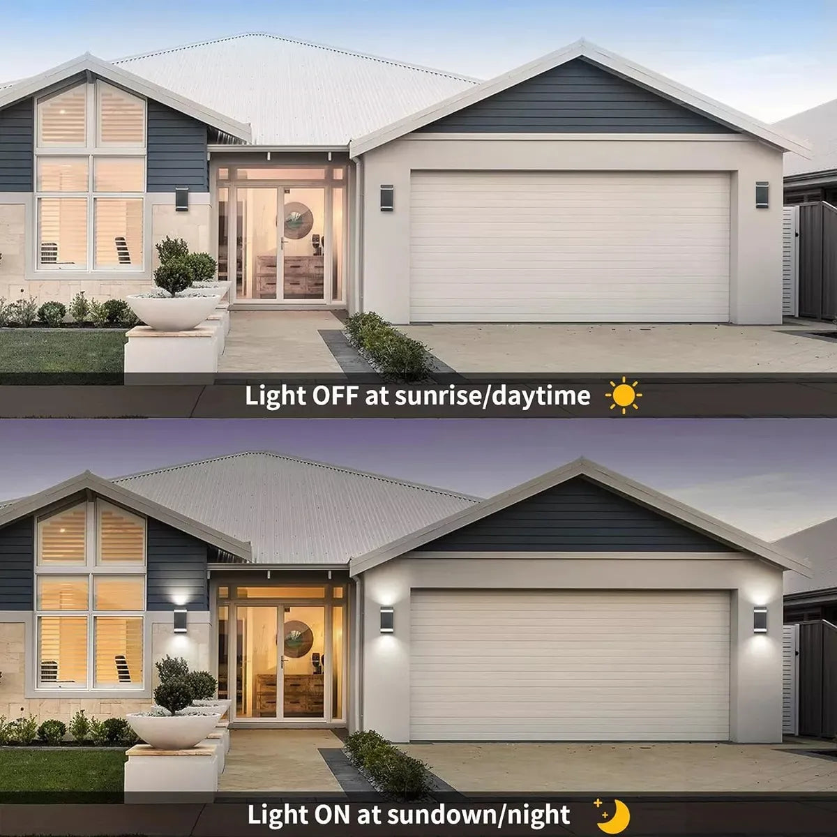 Aplique De Pared Luz Calida Decoracion Hogar Exterior Negro