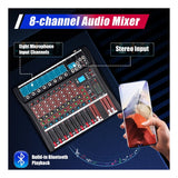 Mezclador Profesional De 8 Canales, Consola De Sonido