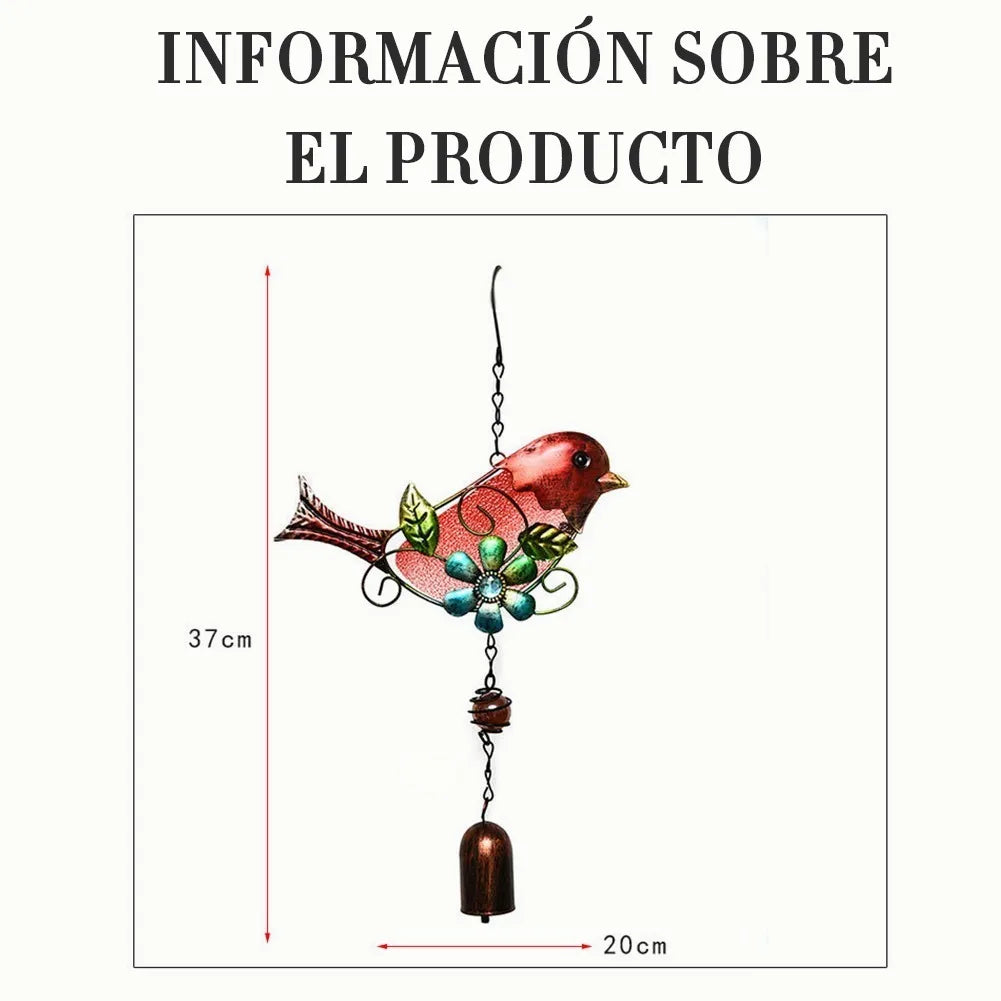 Colgante Jardín Colibrí Vidrio Y Cobre