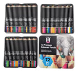 Set 72 Lapices Colores Arte Profesional A Base Aceite Dibujo