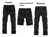 Pantalon Trekking Outdoor Hombres Desmontable Secado Rápido