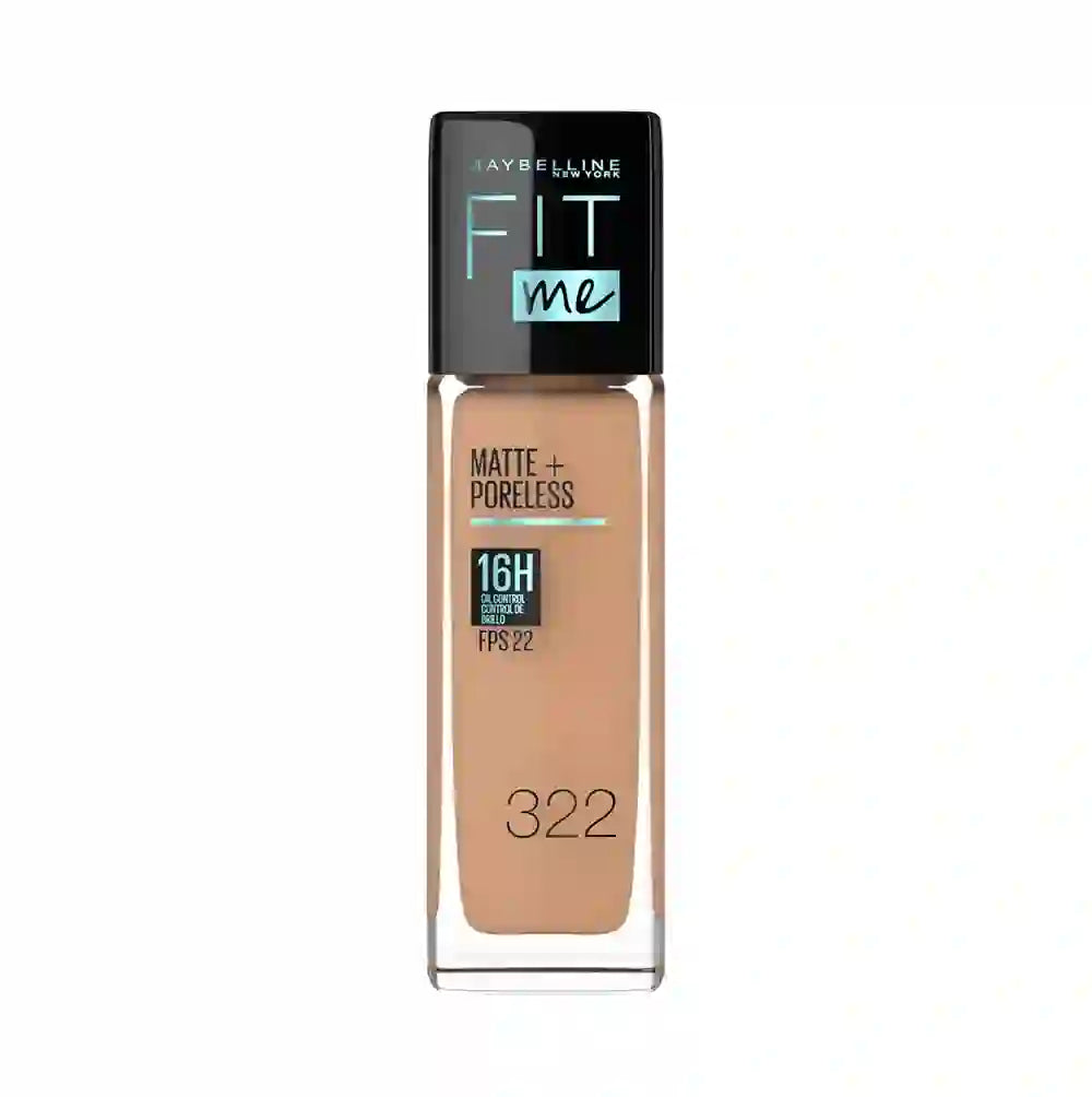 Maybelline Fit Me Matte + Poreless Foundation 322 Warm Honey – 30 ml