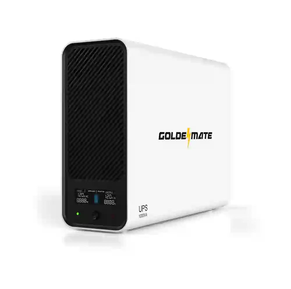 UPS GoldenMate 1000VA / 800W LiFePO4 con Onda Sinusoidal Pura 120V
