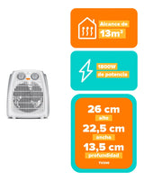 Termoventilador Mademsa 1800w 2 Velocidades Termostato Tv300