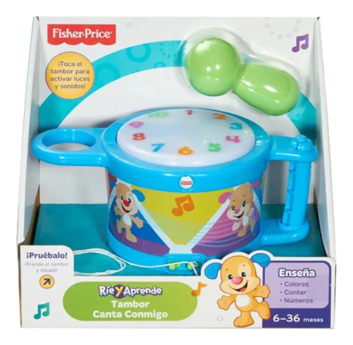 Fisher-Price Tambor Canta Conmigo Ríe y Aprende DRB23 – Juguete Musical para Bebés