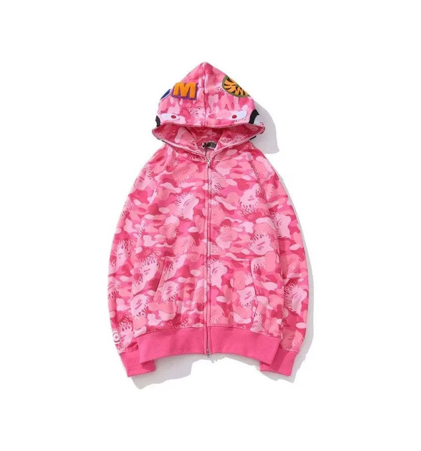 Poleron Hoodie Camuflaje capucha Tiburon