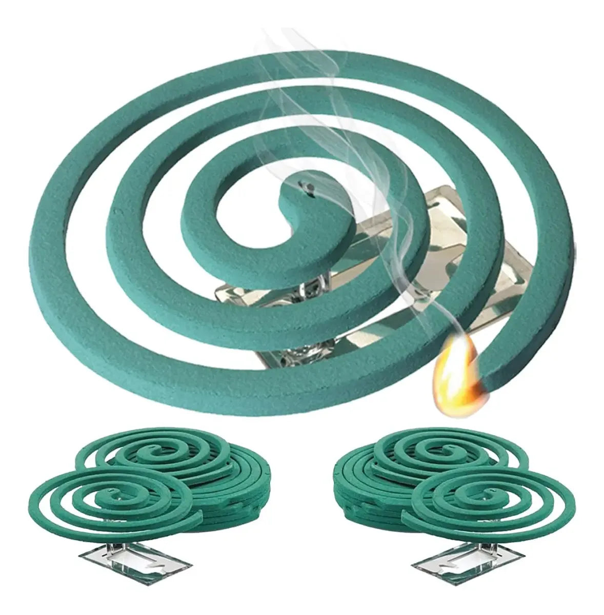 Espirales Repelentes para Mosquitos W4W Outdoor | Pack de 12 Espirales + 6 Soportes