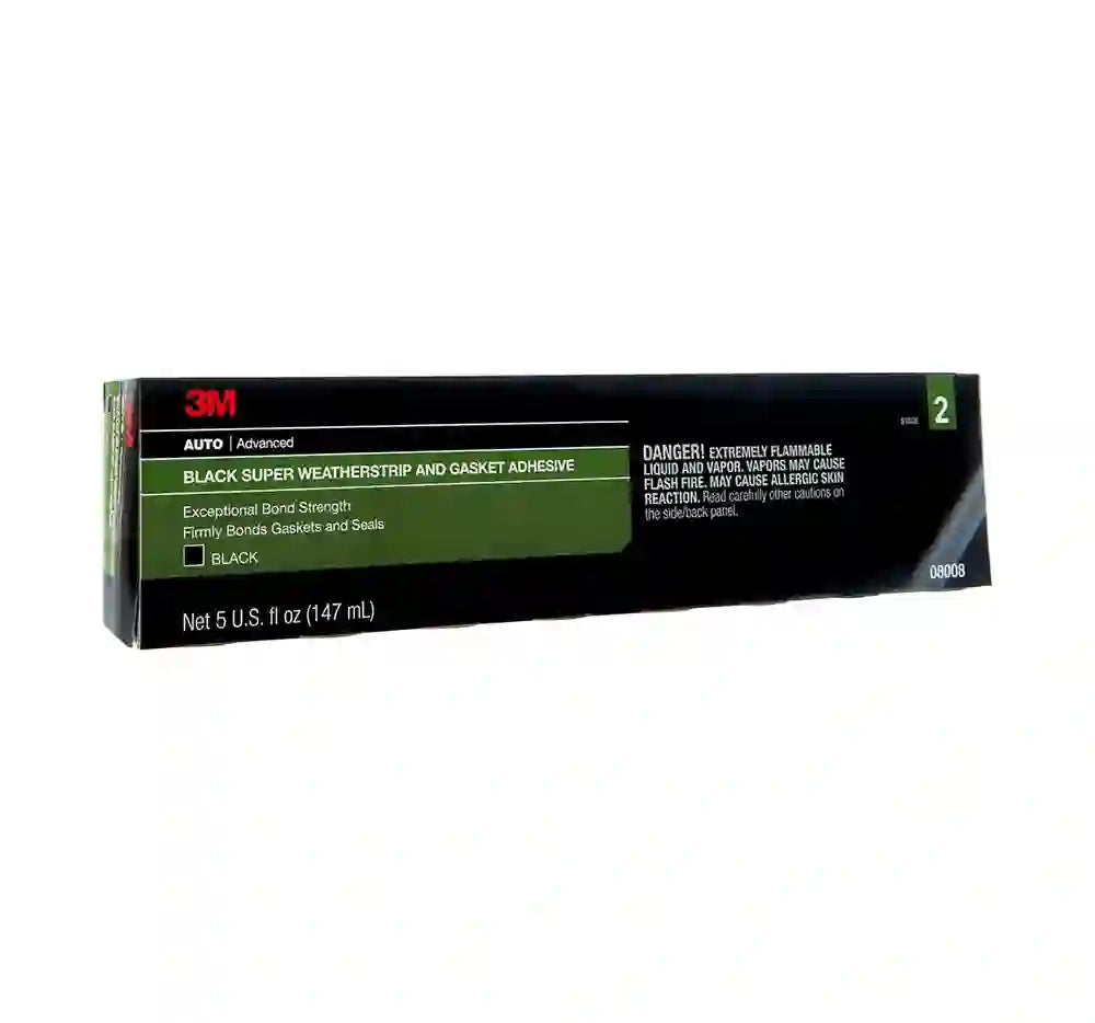 3M Black Super Weatherstrip Adhesive 08008 147,87 ml – Adhesivo para Burletes y Juntas Automotrices