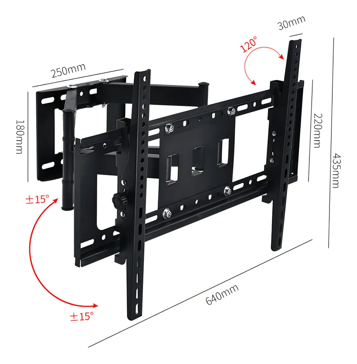 Soporte De Tv Led Lcd Hb 502 De 32 A 70 Pulgadas Color Negro CP502