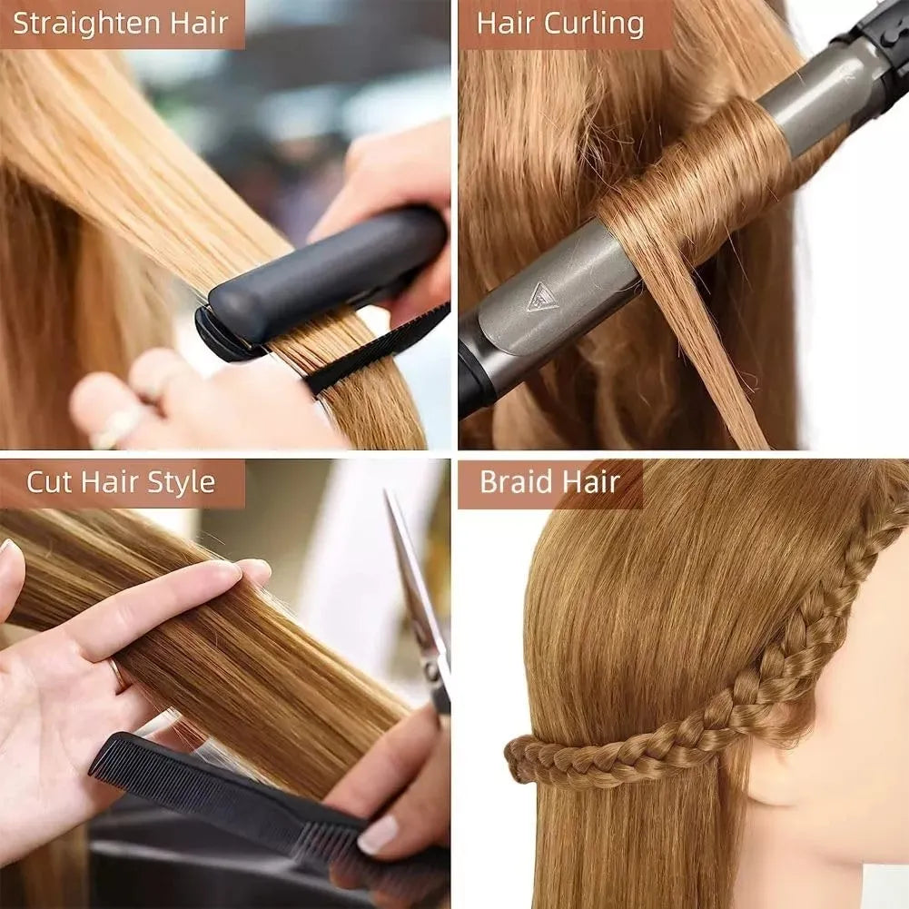 Cabeza Peluqueria,cabeza Maniqui 26 Con Abrazadera