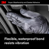 3M Black Super Weatherstrip Adhesive 08008 147,87 ml – Adhesivo para Burletes y Juntas Automotrices