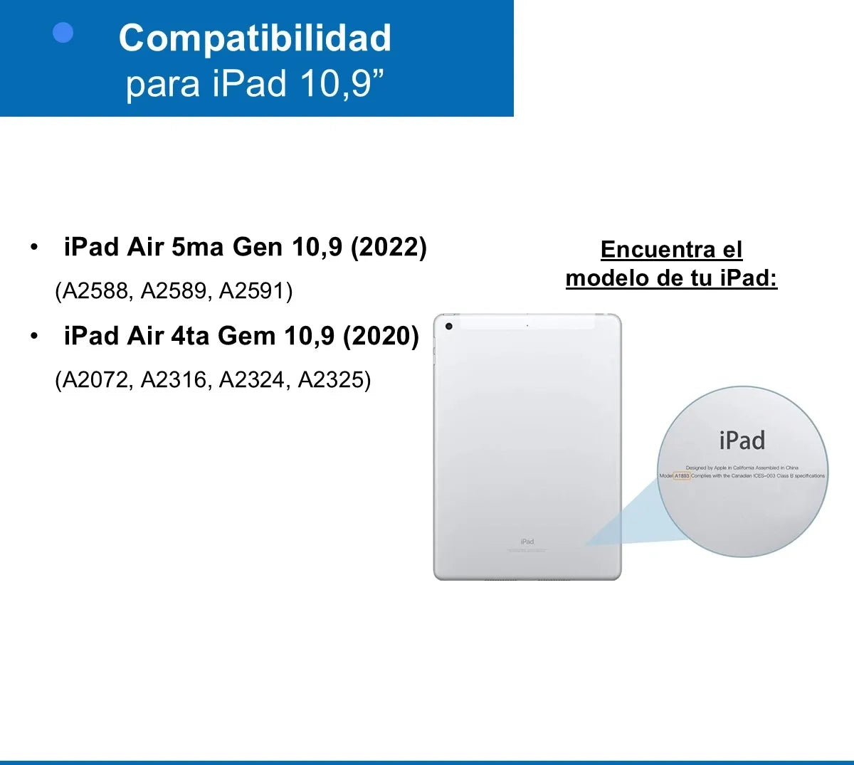 Carcasa Funda + Teclado Para iPad Air 5ma Gen 2022 iPad Air 4ta Gen 2020 Linkon 10.9" Black Air