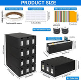 Caja Organizadora para Cartas Coleccionables con 48 Separadores – 12 Cajones Negros