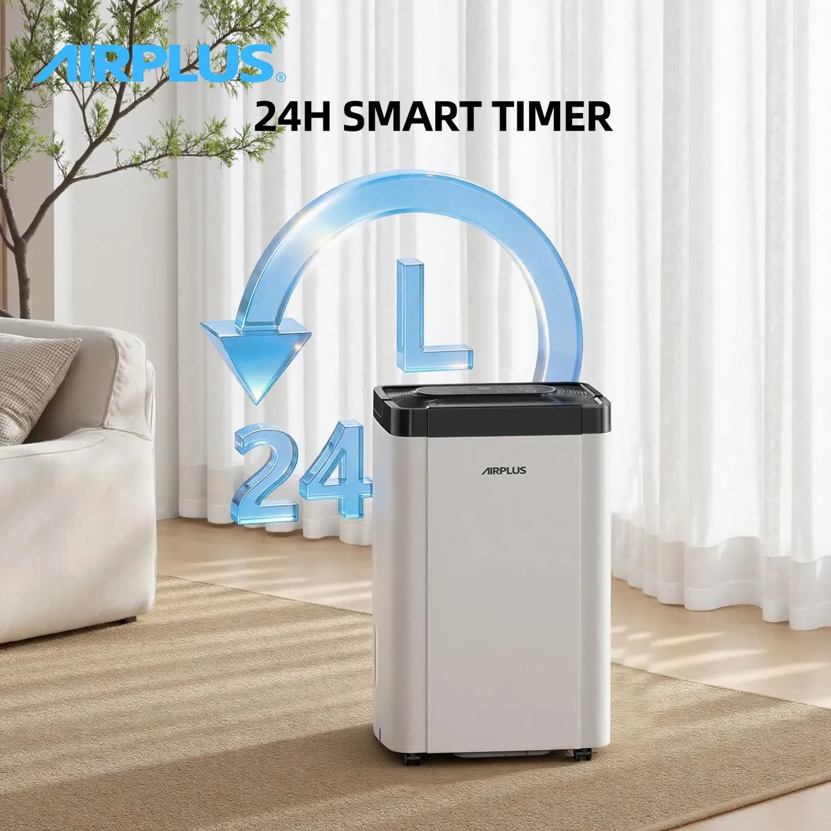 Deshumidificador AIRPLUS 80 Pintas para Hasta 5.000 Pies² – 400 W – 120V