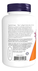 NOW Foods Berberine Glucose Support con Aceite MCT – 90 Cápsulas Blandas