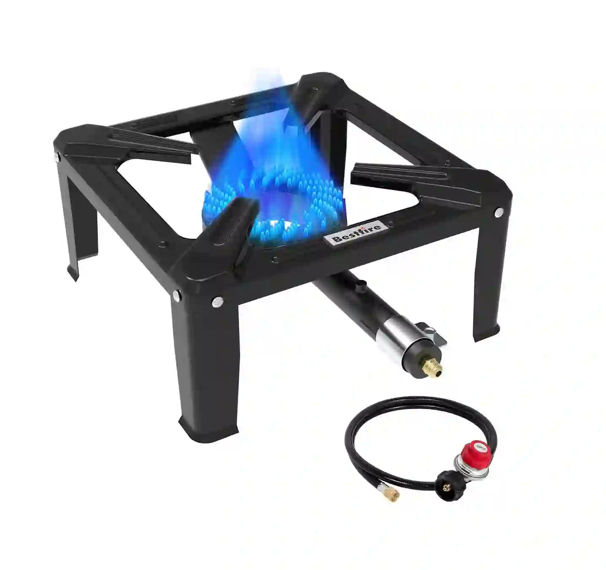 Quemador de propano Bestfire de alta presión de 120.000 Btu con manguera