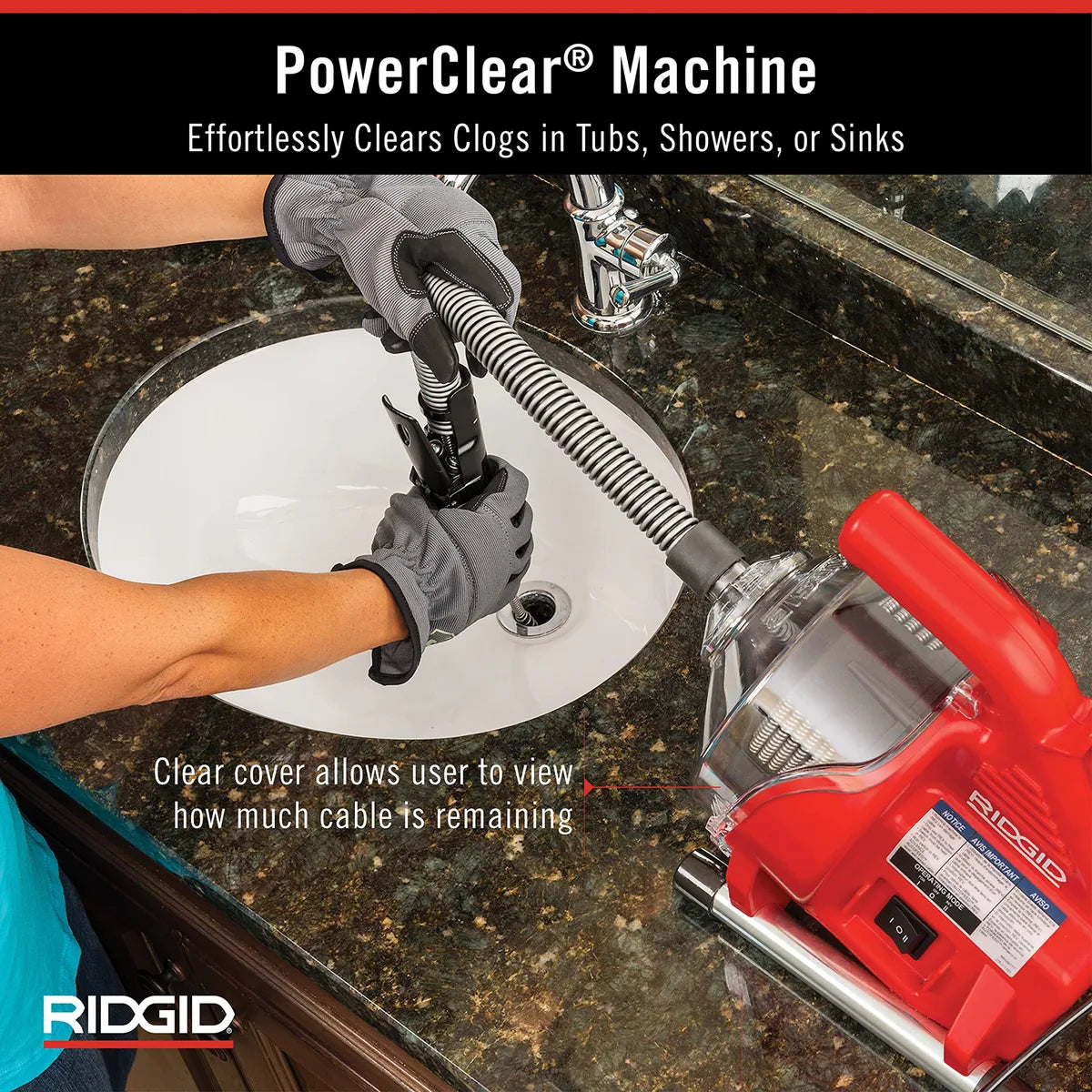 Máquina Limpiadora De Desagües Ridgid Powerclear 120 V