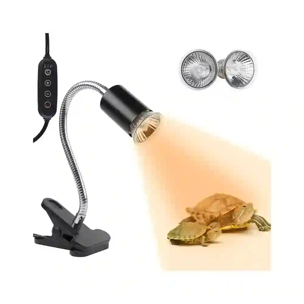 Lámparas De Calor Para Tortuga Reptiles 2 Bombillas Uva+uvb