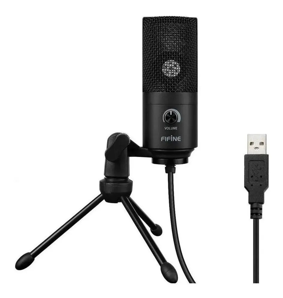 Micrófono Fifine K669B Condensador Cardioide color negro