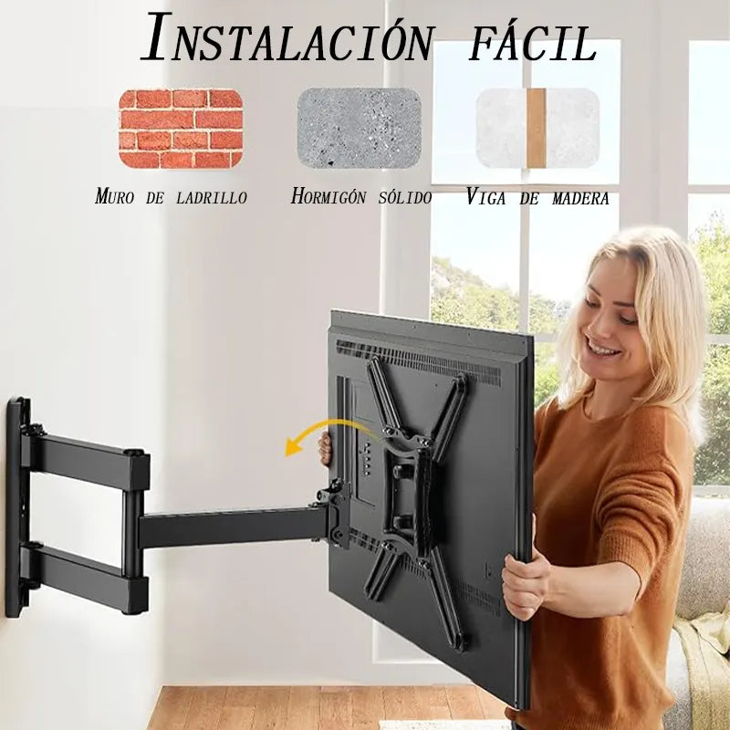 Soporte Pared Tv 14-55 Pulgadas 120 Grados Extendible