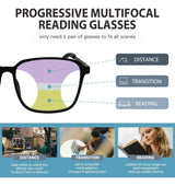 UXAOSVME Anteojos de Lectura Multifocales Fotocromáticos UV400 – Negro